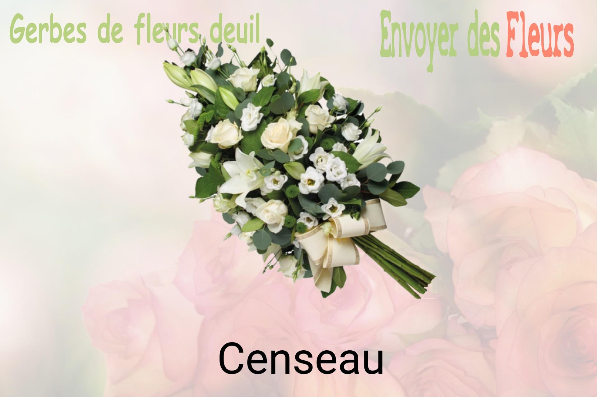 Gerbe de fleurs de deuil livrée à Censeau
